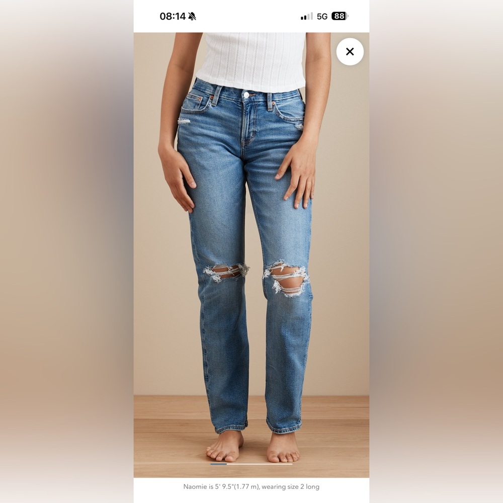 American Eagle Outfitters Blue Straight Leg Jeans